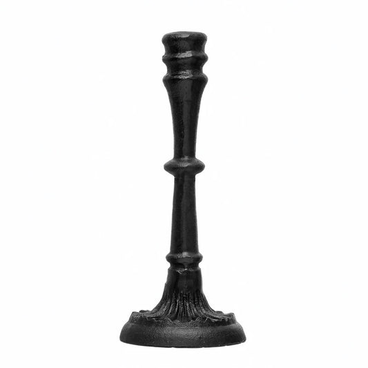 Cast Iron Black Taper Candle Holder Small