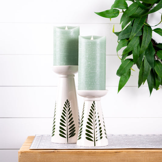 Ceramic Candle Holder, Set of 2