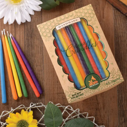 Color Beeswax Hanukkah Candles