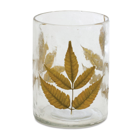 Dried Leaf Candle Holder, Set of 3