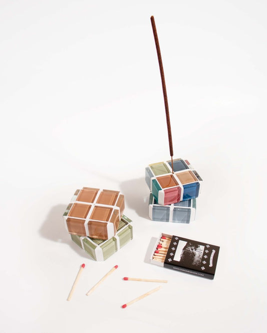 Glass Tile Incense Holder - Autumn Sprinkles