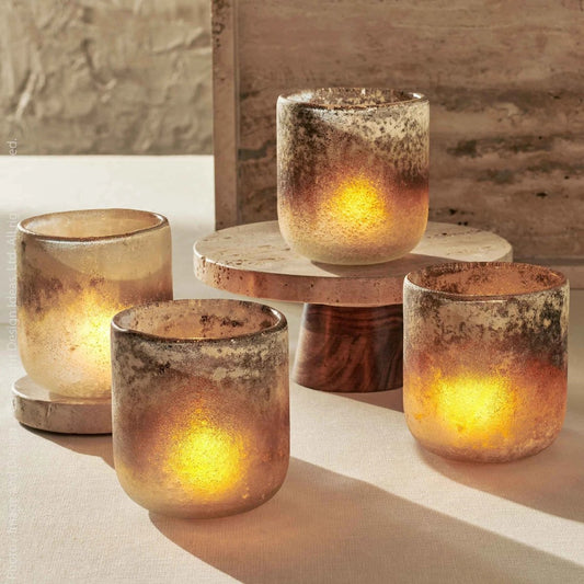 Grafton™ Glass Candleholder, Set of 2