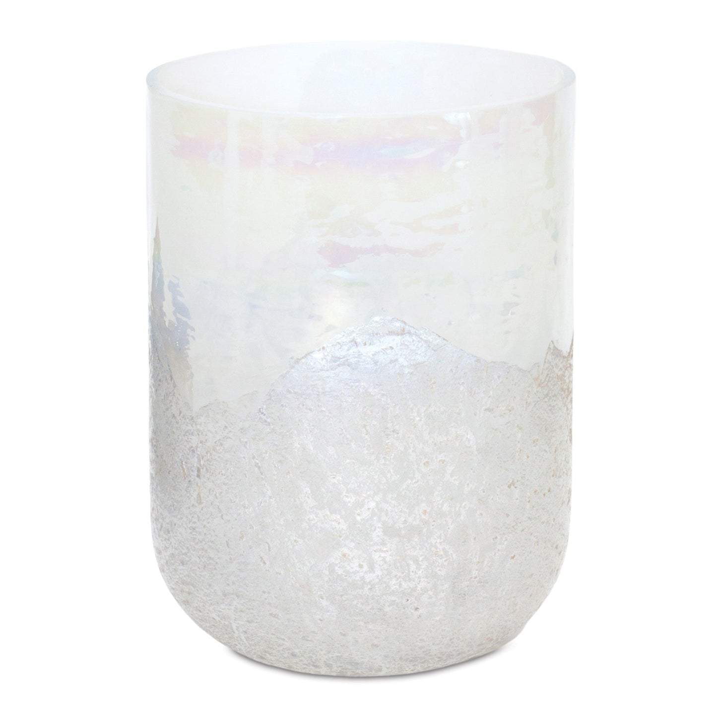 Irredescent 7" Glass Candle Holder
