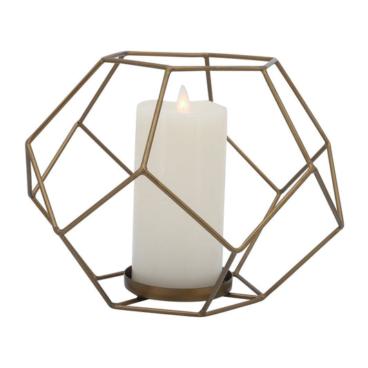 Metal Orb Votive Holder Trio, Bronze