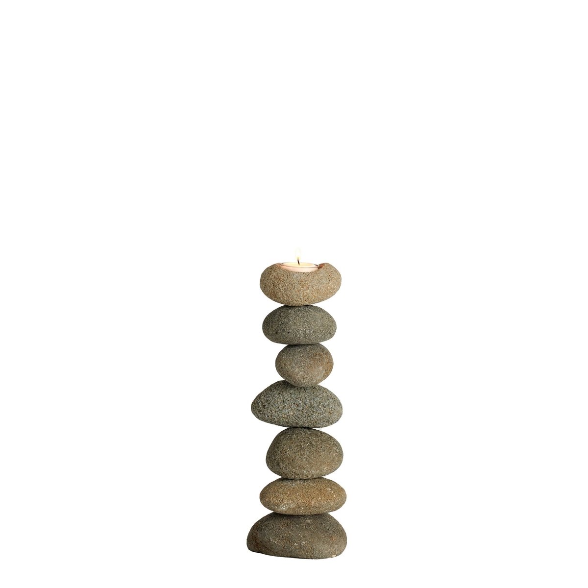 texxture PebbleStack™ Candleholder - lily & onyx