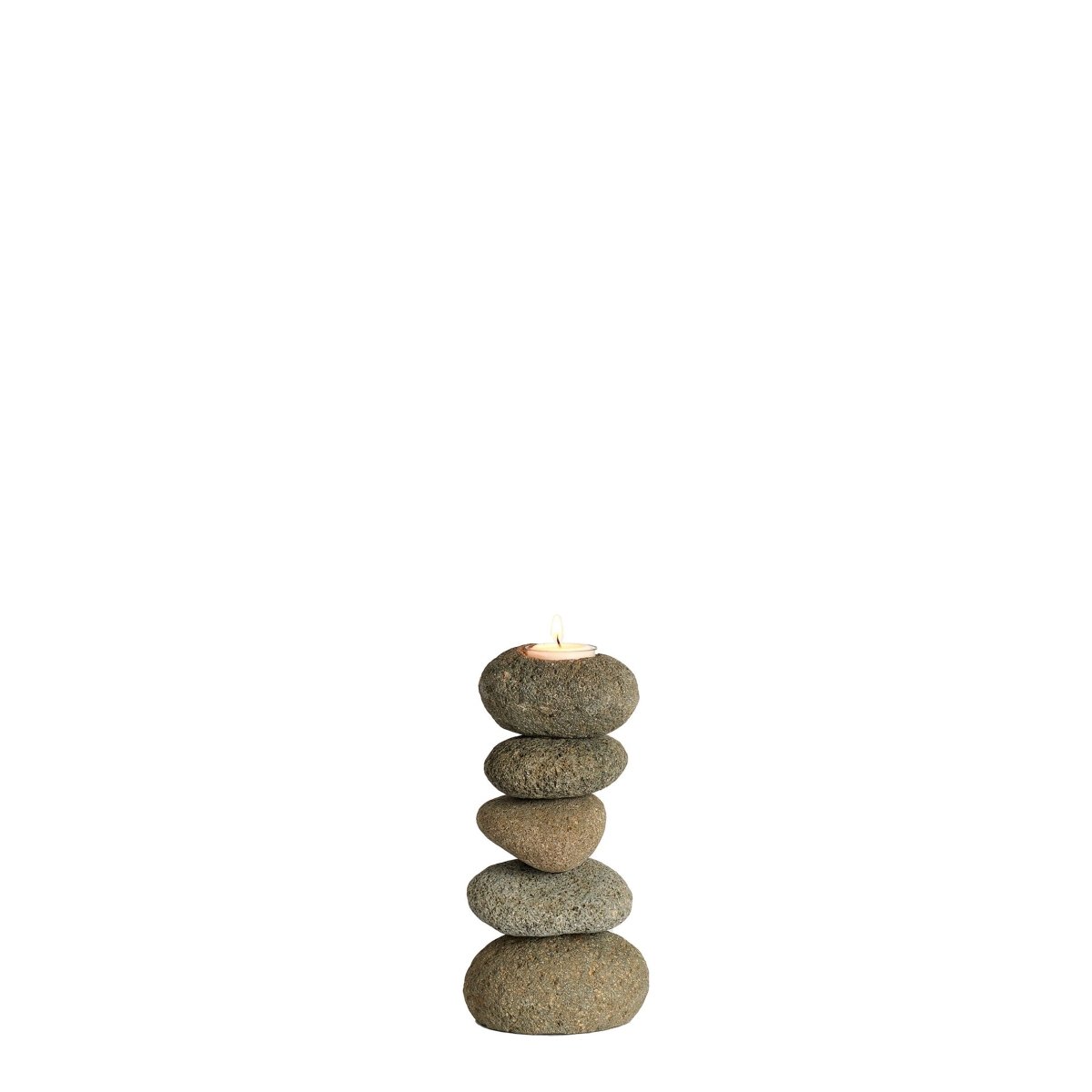 texxture PebbleStack™ Candleholder - lily & onyx