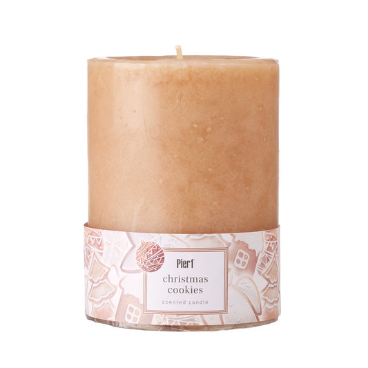 Pier 1 Christmas Cookies Mottled 3x4 Pillar Candle