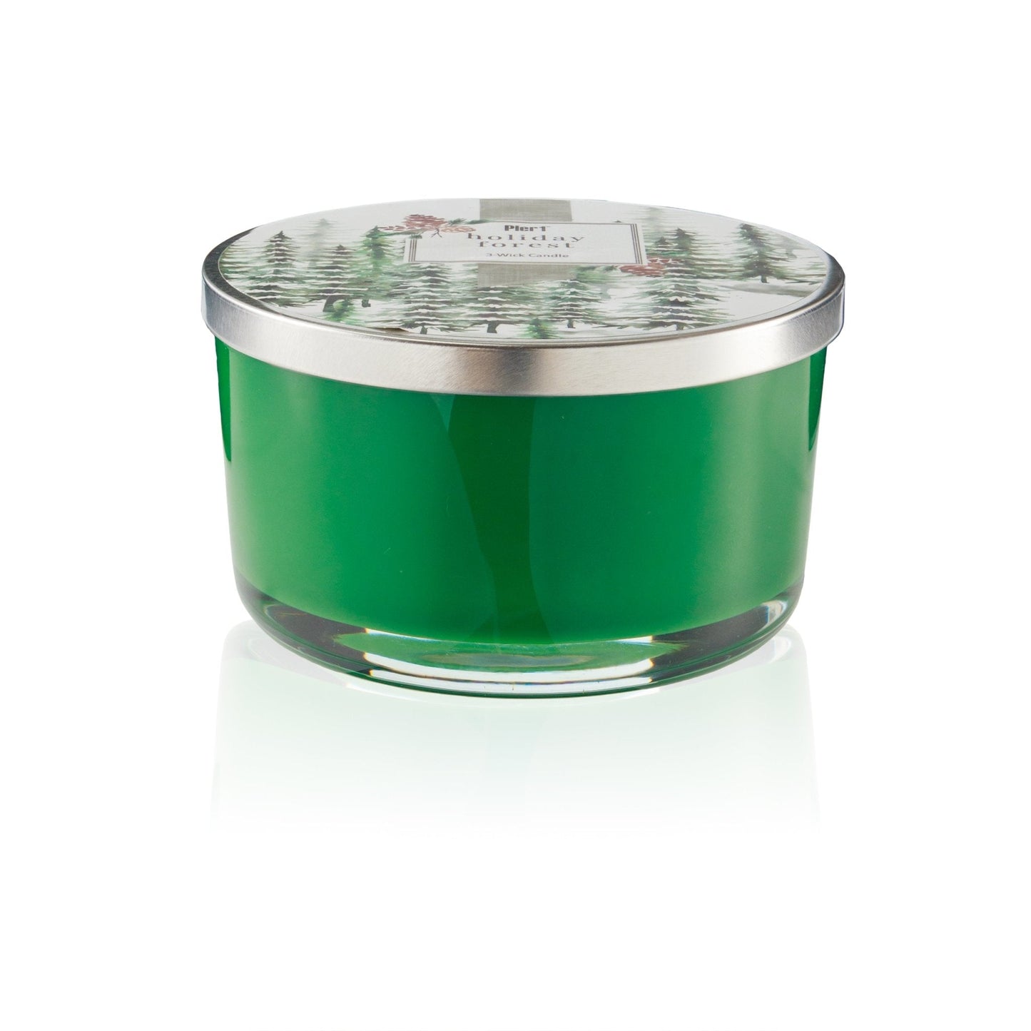 Pier 1 Holiday Forest Filled 3-Wick Candle 14oz - 3-Wick Candles