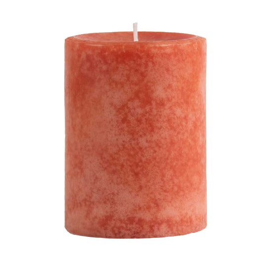 Pier 1 Pink Grapefruit 3x4 Mottled Pillar Candle - Pillar Candles