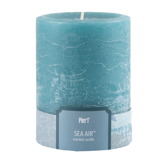 Pier 1 Sea Air 3x4 Mottled Pillar Candle