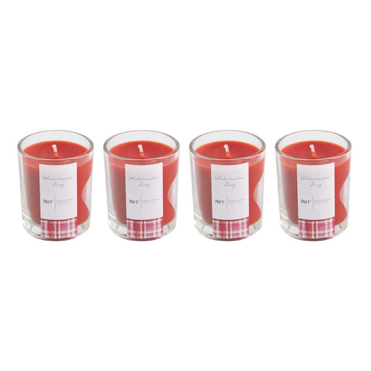 Pier-1-Watermelon-Zing-Glass-Set-of-4-Votives-Votive-Candles