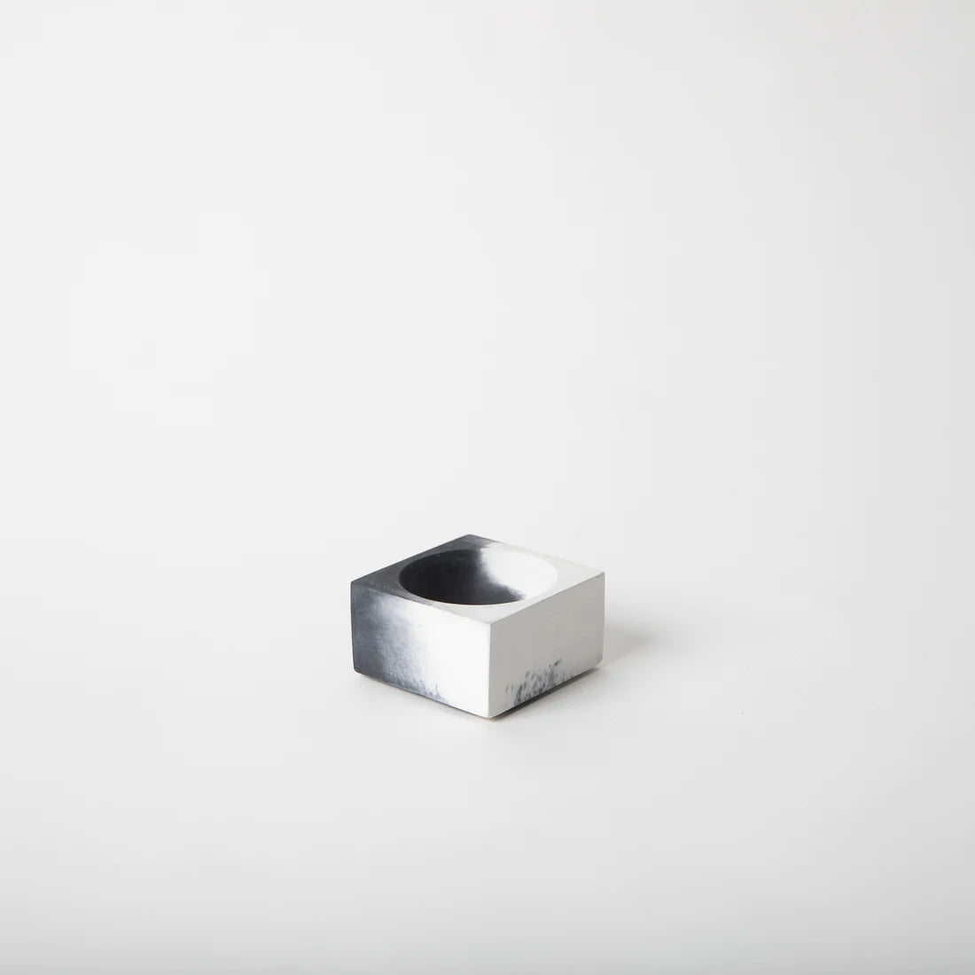 Marbled Square Incense Holder - Black & White