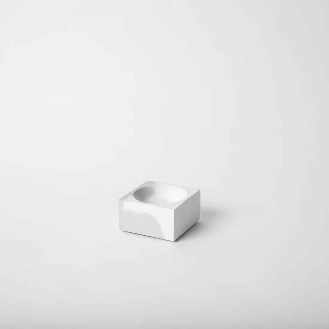 Marbled Square Incense Holder - Grey & White