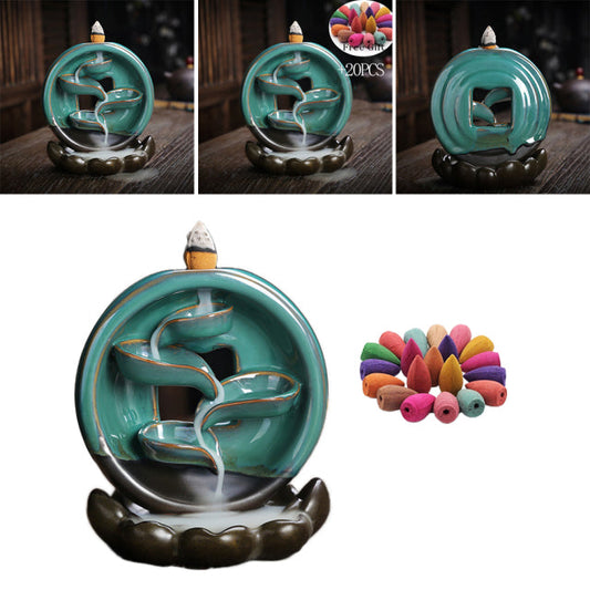 Waterfall  Backflow Incense Holder Ornament