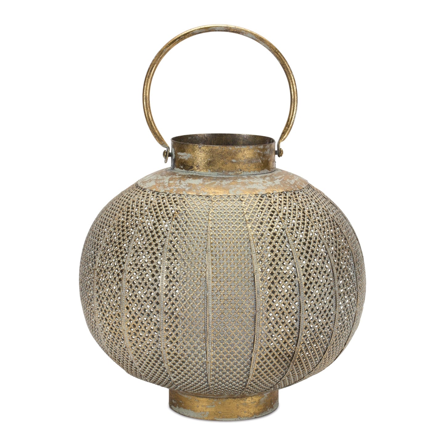 Punched Metal 11.5"H Candle Holder