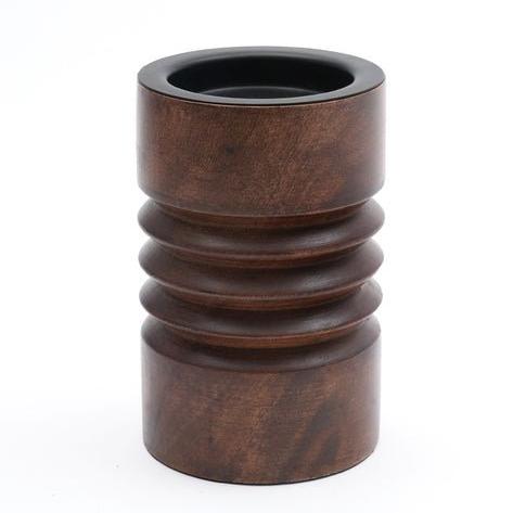 Round Brown Candle Holder - Decorative Accessories
