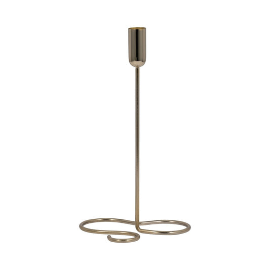 Sagebrook Home Squiggly Base Taper Candleholder, Gold - lily & onyx