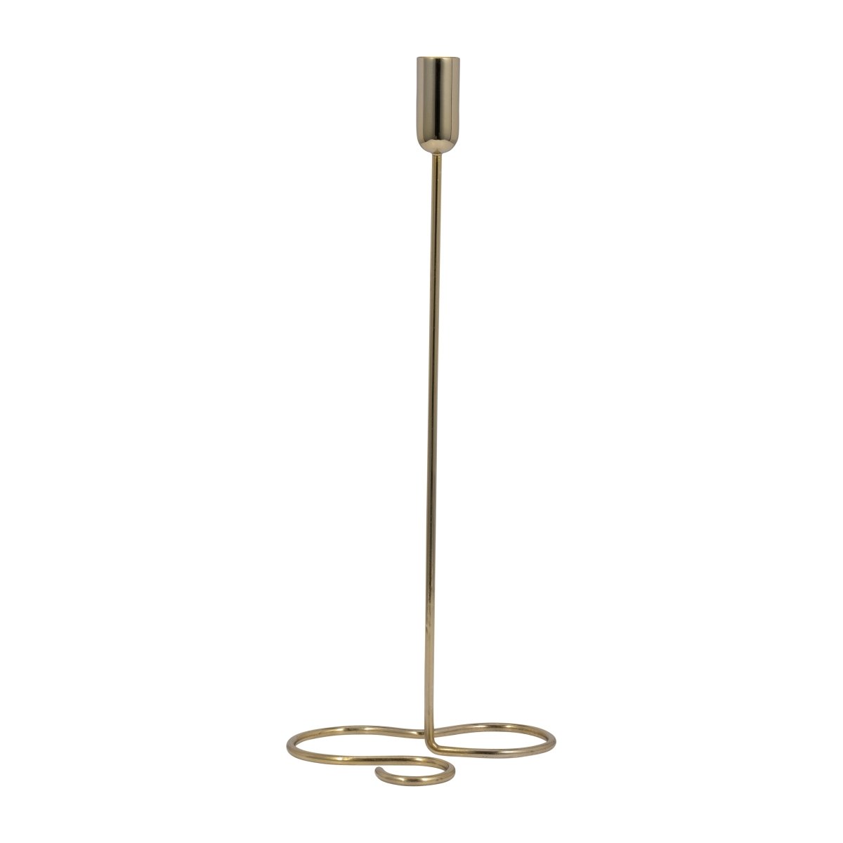 Sagebrook Home Squiggly Base Taper Candleholder, Gold - lily & onyx
