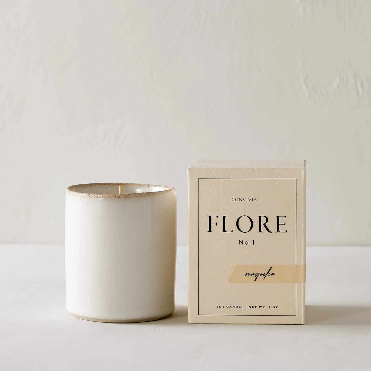 Stoneware Candle Candles Convivial Magnolia