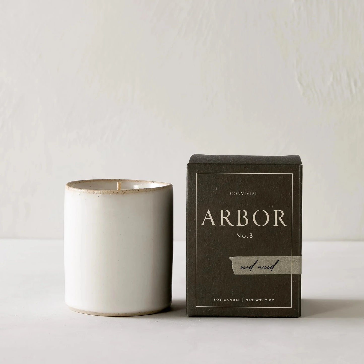 Stoneware Candle Candles Convivial Oud Wood