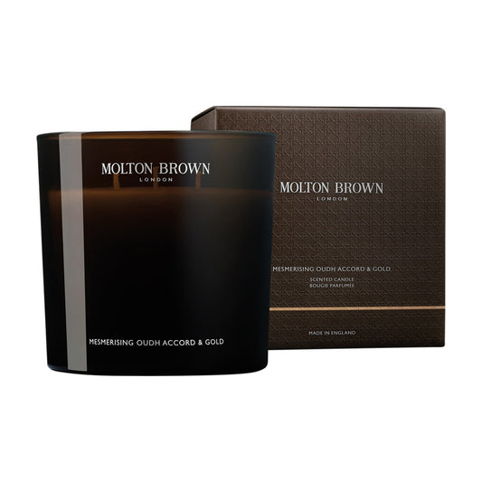 Molton Brown Mesmerizing Oudh Accord and Gold Candle Size variant: 21.16 oz (3-Wick) main image.