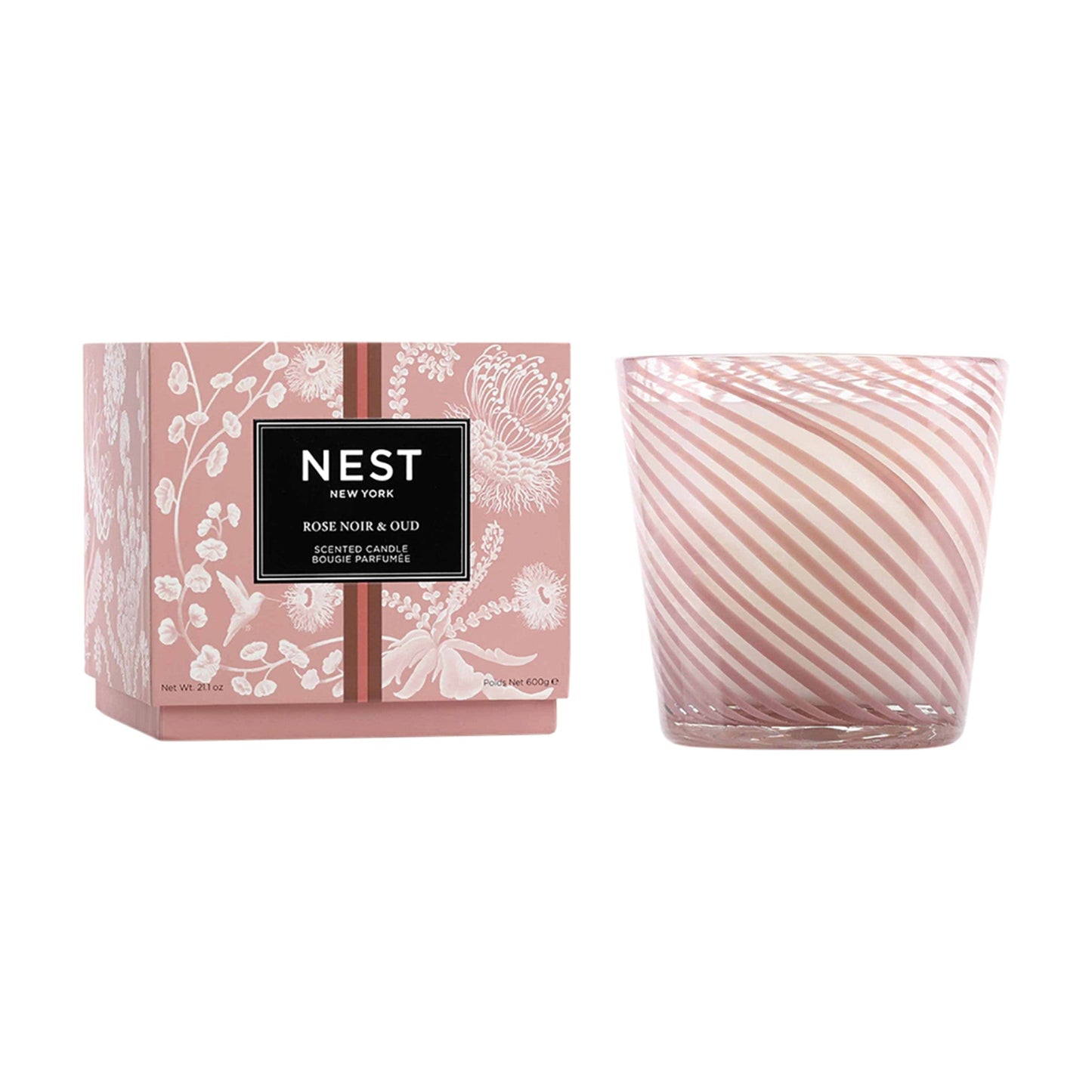 Nest Rose Noir and Oud Candle Size variant: 21.2 oz (3-WIck) main image.